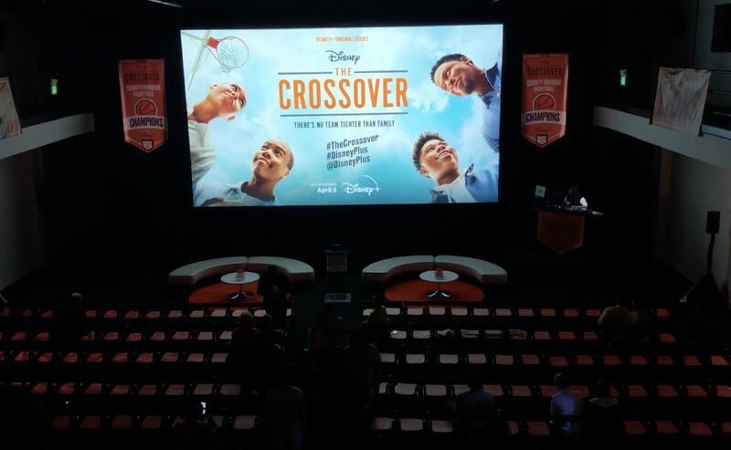 Disney The Crossover premiere screening setup